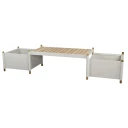 Cane line Sticks planter benk inkl. 2 plantekasser Teak/sand