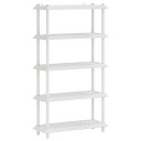 vidaXL Hyllesystem 5 nivåer 100 x 40 x 177 cm PP Hvit