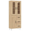  Highboard sonoma eik 69,5x34x180 cm konstruert tre