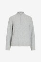 Vila   Pullover viLassia L/S High Neck Zipper Top   Grå