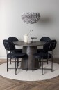 Venture Home   Spisegruppe Lanzo med 4 stk stoler Stella   Svart