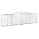 vidaXL Gabionkurver buede 2 stk 400x30x100/120 cm galvanisert jern