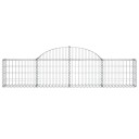 vidaXL Gabionkurver buede 18 stk 200x30x40/60 cm galvanisert jern
