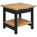 VidaXL Sidetabell med hylle EKAI Svart 50 x 50 x 45,5 cm Heltre furu