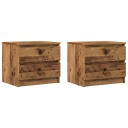  Nattbord 2 stk gammelt tre 50x40x43.5 cm konstruert tre 8721158556035