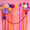 Partydeco Creperuller Rosa Mix 6-pakning KRES2