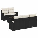  Hagesofa Set Svart 55 x 55 x 37 cm polyrotting