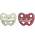 Hevea Smokker 3-36 Md. 2-pack Naturgummi Vinter Berry Hevea 3-36 md Smokk Grå Rosa