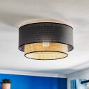Duolla Taklampe Boho rotting tekstil svart/beige