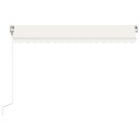vidaXL Automatisk uttrekkbar markise 450x350 cm kremhvit