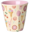 Rice Fun Fair Print Pink Melamine Kopper Small 6 Pakke