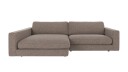 Rowico Home Duncan 3 seters sofa med sjeselong V Mørk beige Bobby 4 258 x 150 x 78 cm Beige