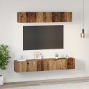  TV benk sett 5 pcs Gammelt tre Standard Medium Konstruert tre