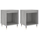  Nattbord 2 stk grå sonoma 40x35x50 cm konstruert tre 8721012110960