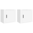 vidaXL Veggmonterte nattbord 2 stk hvit 50x30x47 cm
