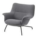 Muuto Doze Lounge Chair Low Back Tube Base   Ocean 80 Anthracite