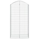 vidaXL Gabionkurv buet 100x50x180/200 cm galvanisert jern