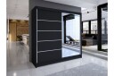 Canderbury Garderobe med Speil 180x215 cm - Svart