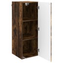 vidaXL Vegghengt skap Røkt Eik 33 x 34,5 x 90 cm Konstruert tre