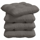  Seteputer 4 pcs Lysegrå 40 x 40 cm Corduroy stoff