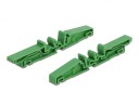 Delock DIN-skinneklips 115mm Grønn Pakke med 4 stk