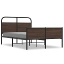  Sengeramme uten madrass brun eik 140x190 cm konstruert tre 8721158565945