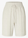 Selected Femme Viva Mid Waist Sun Shorts Beige 36