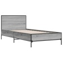  Sengeramme grå sonoma 75x190 cm konstruert tre og metall 8721102445385