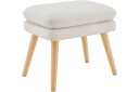 Marilee Loungelenestol med Fotskammel Stoff/Kremhvit