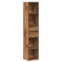 Bokhylle gammelt tre 36x30x171 cm konstruert tre