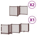 Vidaxl Hundeport Sammenleggbar 12 Paneler Brun 600 cm Poppeltre