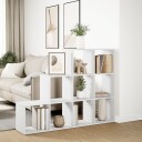 Bokhylle 3 etasjer hvit 137,5x29x103,5 cm konstruert tre