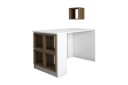 Skrivebord Amtorp 120 med Oppbevaring Hylle + Vegghylle   Hvit/Brun/Eik