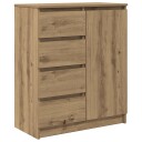  Skjenk med skuffer artisan eik 71x35x84 cm konstruert tre