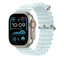 Apple 49mm Ice Blue Ocean Band Extension Natural Titanium Finish