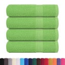vidaXL Badehåndklær FROGN 4 stk eplegrønn 100x150 cm 360 gsm