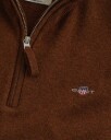 Gant Lammeullsgenser med half zip MAHOGANY BROWN XL