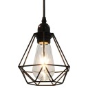 vidaXL Taklampe med diamant-design svart 3 x E27 lyspærer