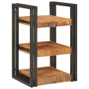  Nattbord Brunt og svart 38 x 33 x 58 cm Massiv mango tre