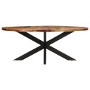 vidaXL Spisebord ovalt 200x100x75 cm gjenvunnet heltre
