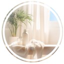 LED baderomsspeil – 60 cm anti dugg justerbar belysning