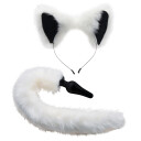 Tailz White Fox Tail Anaplugg og Ører    - Hvit