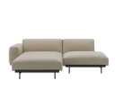 Muuto In Situ 2 seters modulsofa Config 6 Ecriture 240/Svart