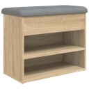 vidaXL Skobenk Sonoma eik 62x32x50 cm konstruert tre