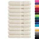  Premium håndklær SOLUND 10 stk kremhvit 80x200cm 600 g/m2