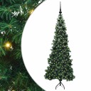  Hjørne Kunstig Jul Tre med 300 LED grønn 180 cm PVC og metall
