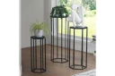 Sofabord Wohnling Sett med 3 massivt tre blomsterbord sett industriell -