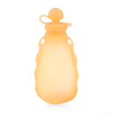 Snoggen Klemmepose I Silikon M/ Skje 180ml Oransje