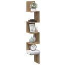  Veggmontert hylle artisan eik 20x20x127,5 cm konstruert tre 8721158439680