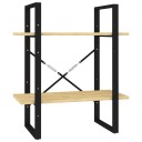 vidaXL Bokhylle 2 niv?er 60x30x70 cm heltre furu